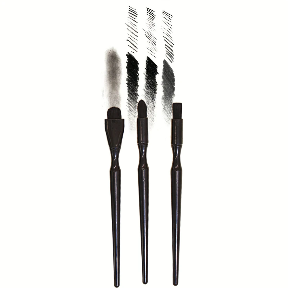 فرشاة تقديم سوداء، فرشاة طلاء ألوان مائية متينة للفحم والباستيل والنقش - مثالية لسجل القصاصات بنفسك