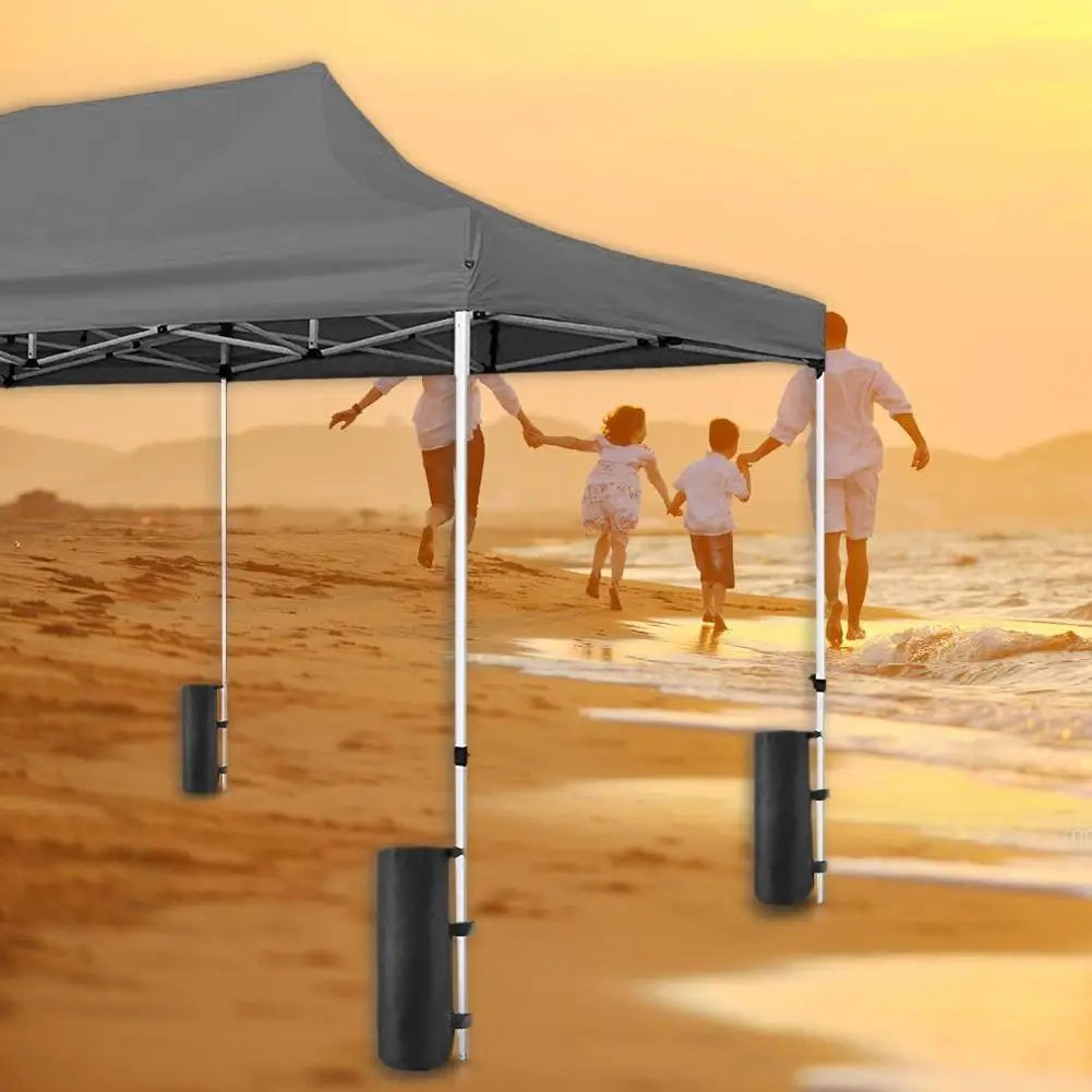 Canopy Legs Tied Bags Waterproof Folding Gazebo Stabilization Sandbag Windproof Canopy Weight Bags Single Tube for Beach Camping