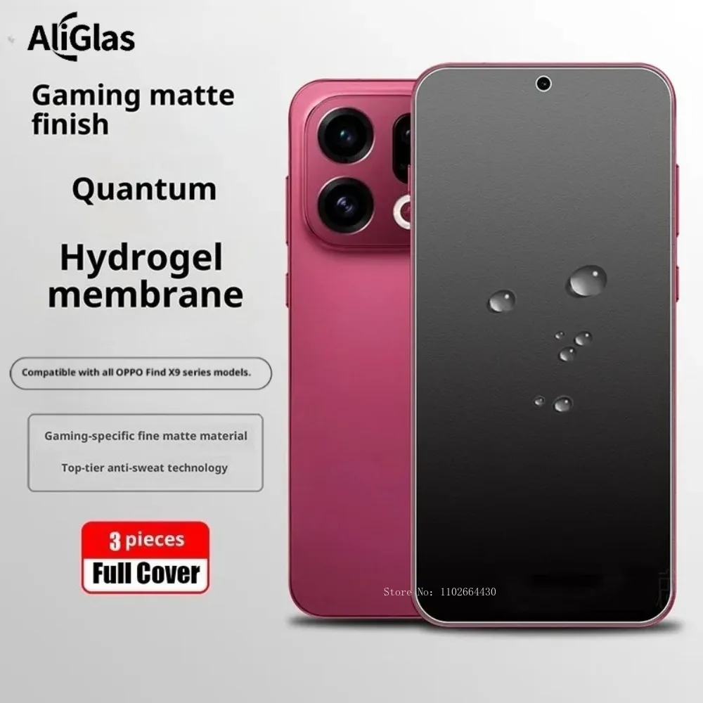 3 Pieces Matte Hydrogel Film For Oppo Find X9 Series Full Cover Front TPU Clear Screen Protector For Oppo Find X9 Pro Not Glass