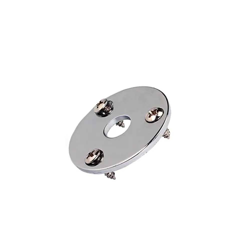 

1 4 Inch Cats Eye Guitar Plate Socket Input Pickup Screws Sturdy Iron Copper Plating Durable Electric Bass Accessories
