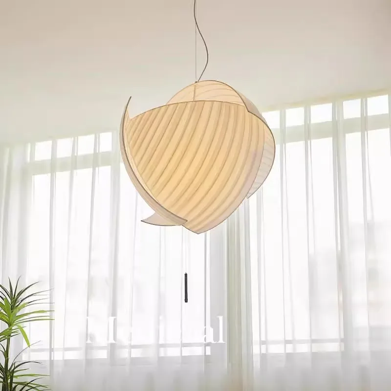 

Japanese restaurant pendant light duplex building Nordic design silk living room bar counter pendant light