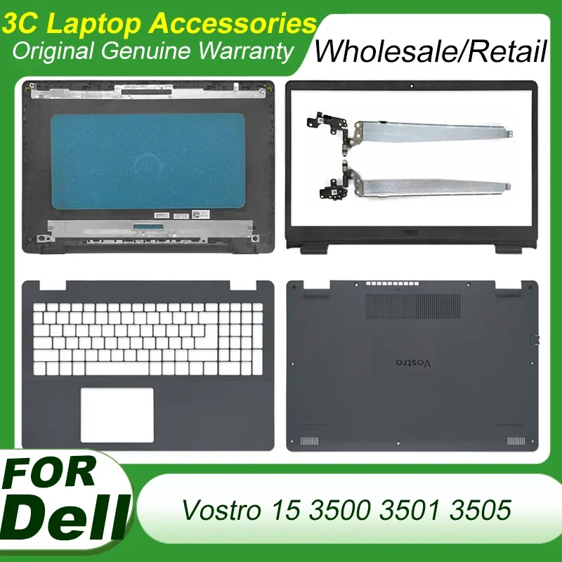 New For Dell Vostro 15 3500 3501 3505 Laptop LCD Back Cover Top Rear Lid Front Bezel Palmrest Upper Bottom Base Case Hinges