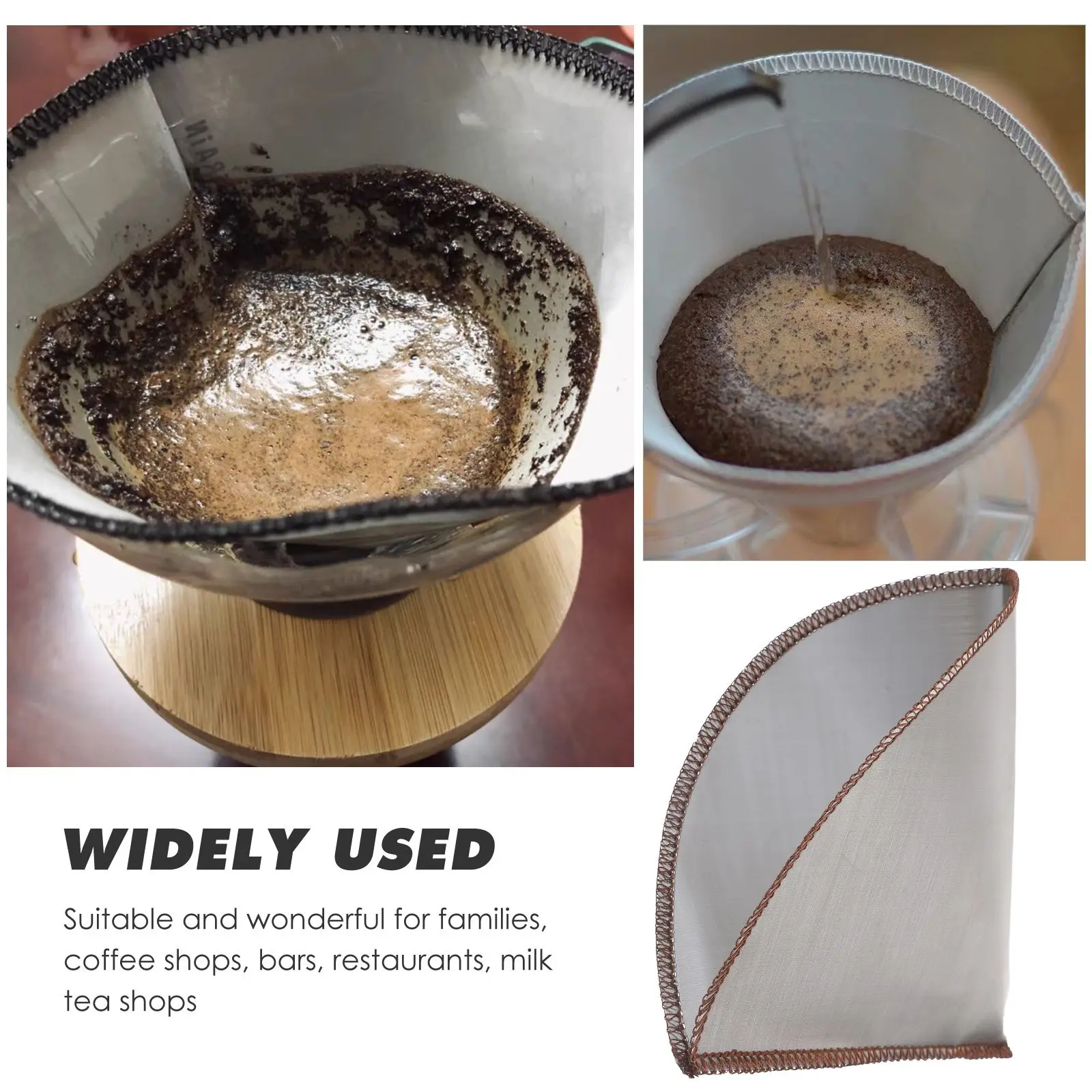 Stainless Steel Coffee Filter Mesh Reusable for 1 4 Cups Espresso Screen H Pour Coffee Making Filters Without Paper