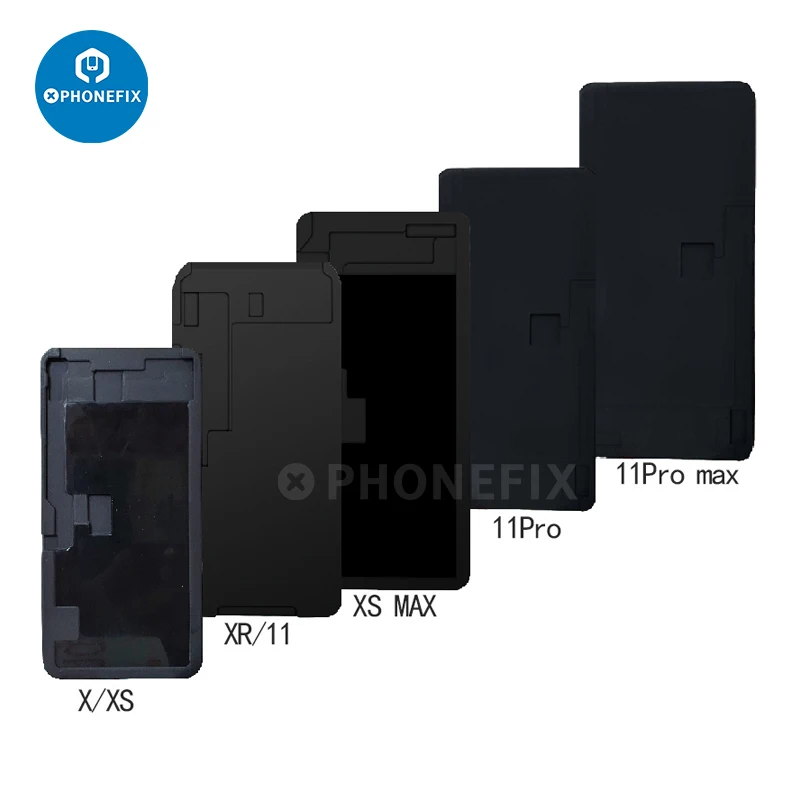Non-folding Flex Cable Black Rubber Pad LCD Screen Alignment Mold OCA Laminating Mould Mat for iPhone 6 -13ProMax Screen Repair