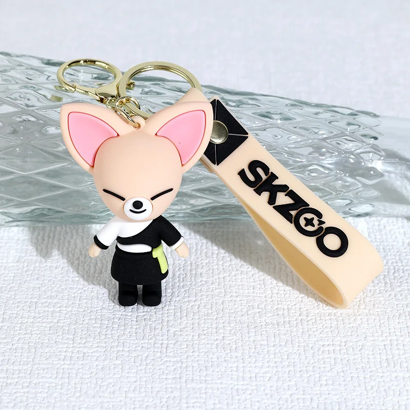 New SKZOO Cute Doll Silicone Keychain Pendant Exquisite 3D Mini Keychain Children's Pendant Backpack Car Keychain Gift