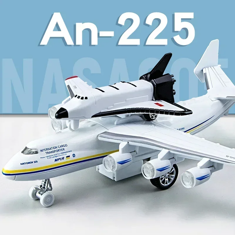 Metal Soviet Airlines Antonov An-225 Mriya Max Transport Aircraft Diecast Model Plane Collection Sound Light Toy For Kids