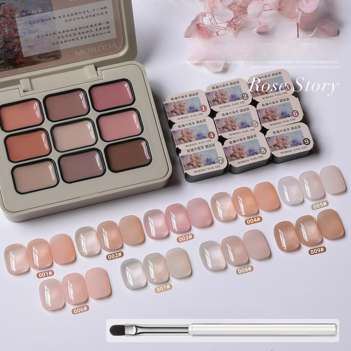 9 couleurs solide gelée rose nu translucide Gel vernis à ongles ensemble Semi Permanent tremper UV/LED Nail Art manucure Gel vernis