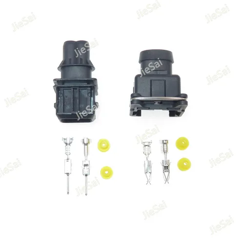 Imagen 2 del producto Inyector de combustible para coche, conector automotriz tipo EV1, macho y hembra, 827551mm, 2 pines, 828657-3/106462-3, 3,5-1
