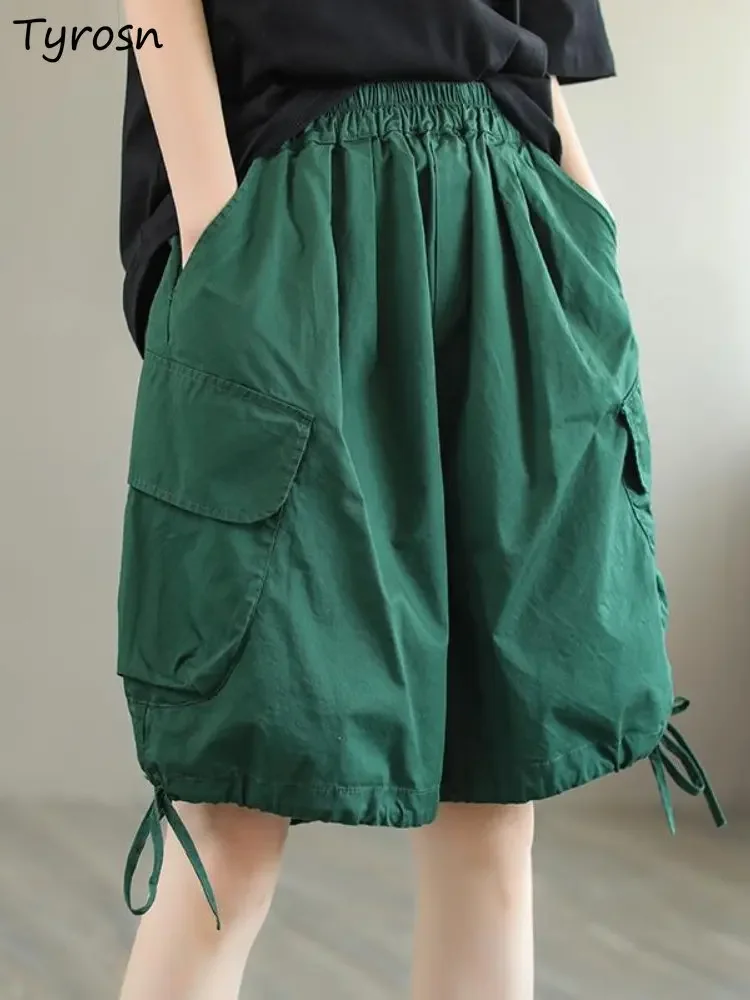 

Шорты S-5XL, женские свободные шорты унисекс с карманами в стиле ретро, универсальная уличная одежда, повседневная, в корейском стиле, летняя индивидуальная, с широкими штанинами, стильная, уютная