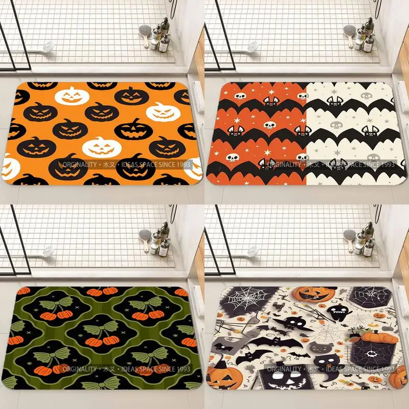 

Напольный коврик с рисунком тыквы, украшение для гостиной, домашний диван, нескользящий ковер, кабинет, спальня, татами, детский мягкий напольный коврик