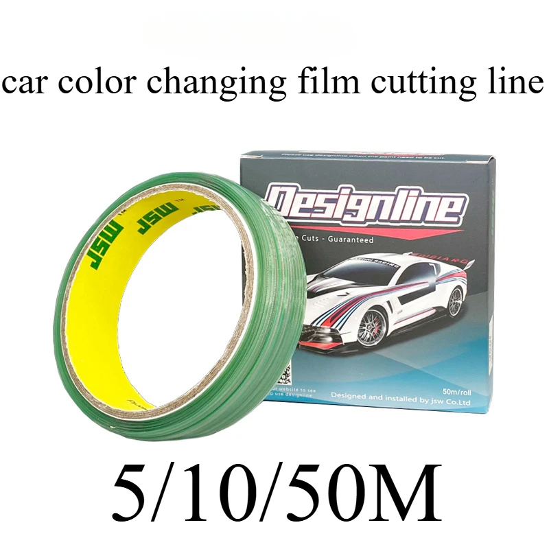 1pcs 5/10/50M Vinyl Wrap Car Stickers Knifeless Tape Design Line Car Film Wrapping Cutting Tape Knife Car Styling Tools