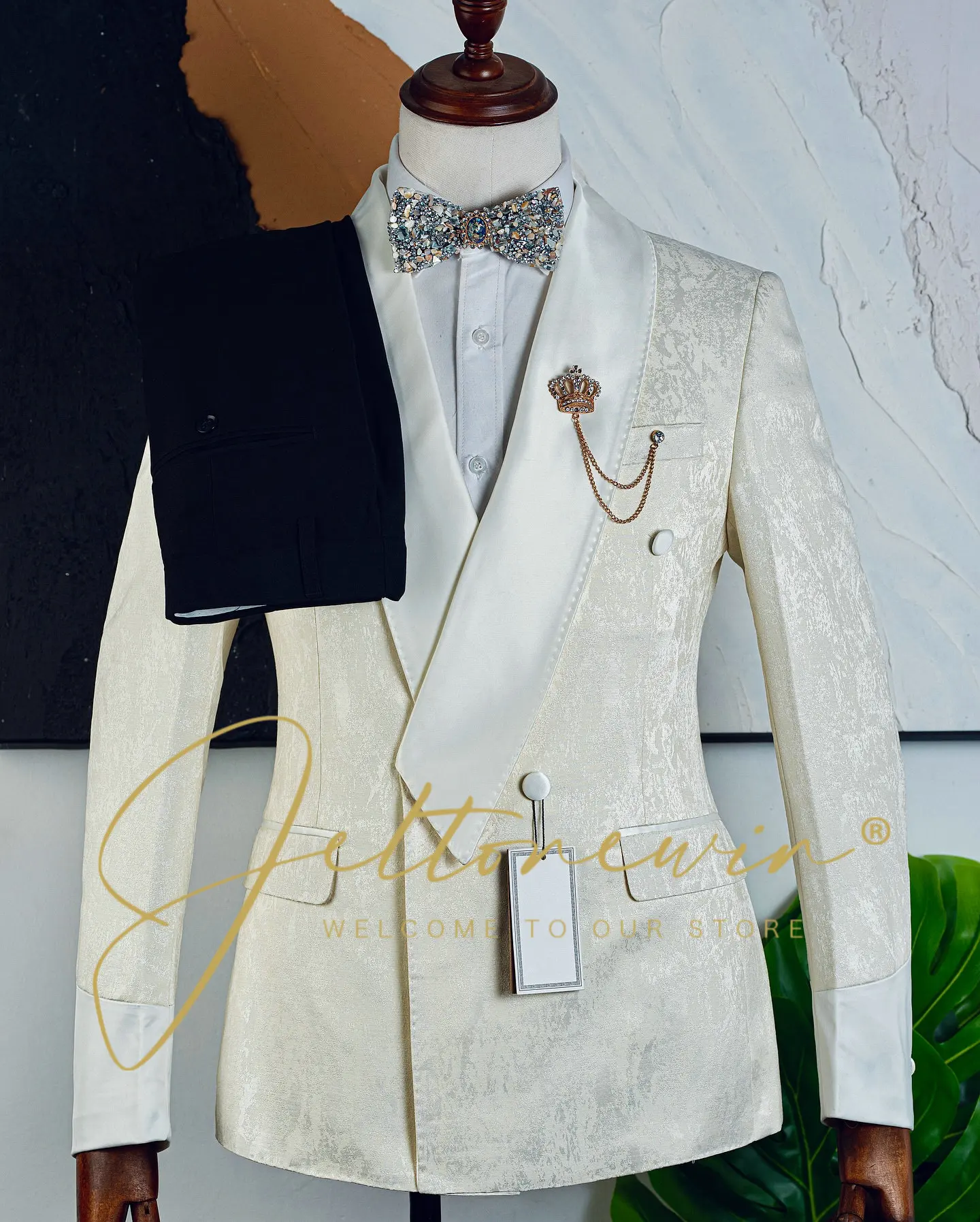 

Мужской костюм-смокинг с тиснением и цветочным узором, однобортный, приталенный, официальная одежда для свадьбы, жениха, вечеринки, вечера, вечера