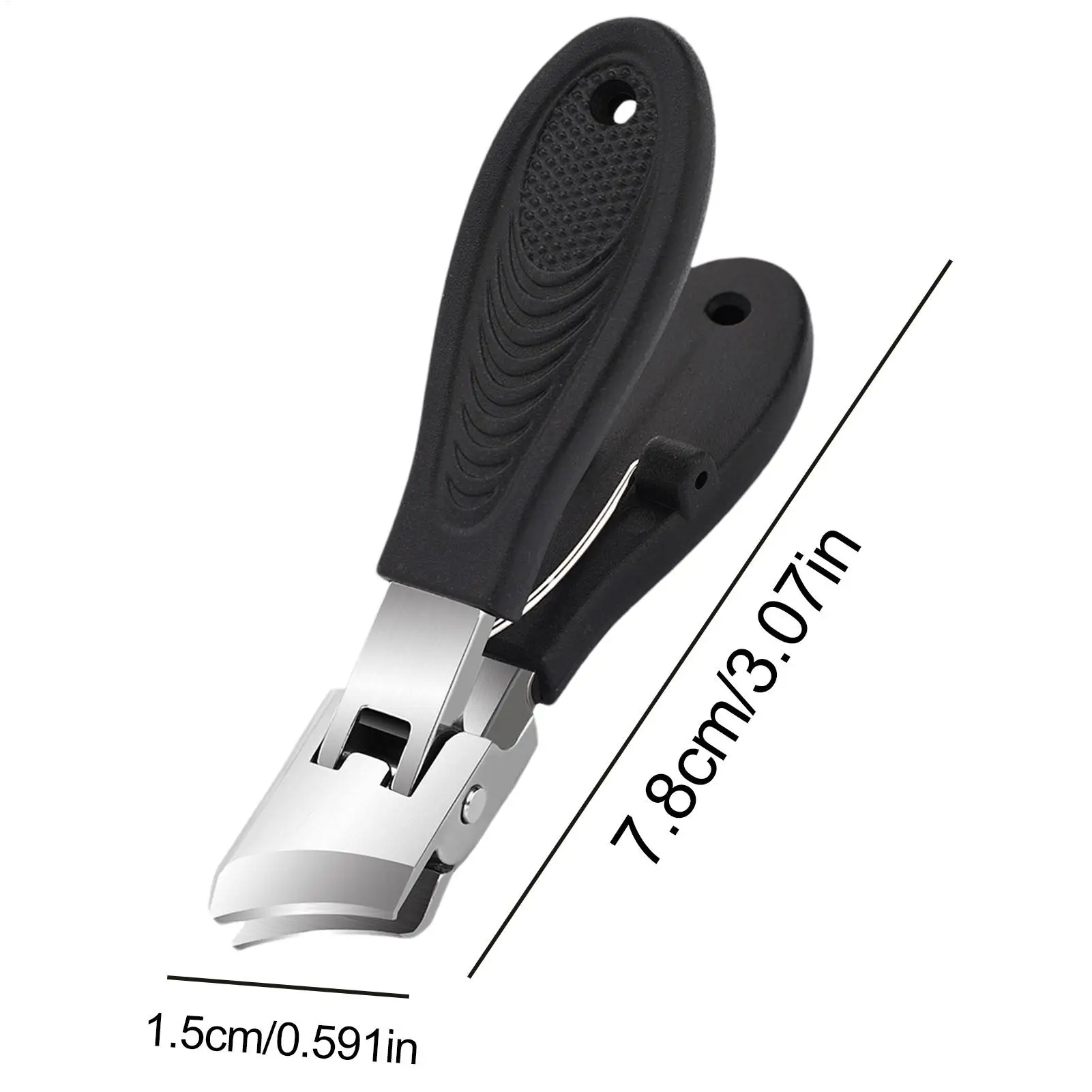 مائل مسمار كليبرز الفولاذ المقاوم للصدأ مكافحة سبلاش أداة قص الأظافر كليبرز مانيكير الجمال أداة واسعة الفك افتتاح منحني مسمار المقص