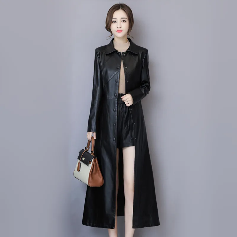 New Women Sheepskin Coat Autumn Fashion Keep Warm Long Jacket Thicken Sheep Leather Coat Suede Outerwear Female JJ231