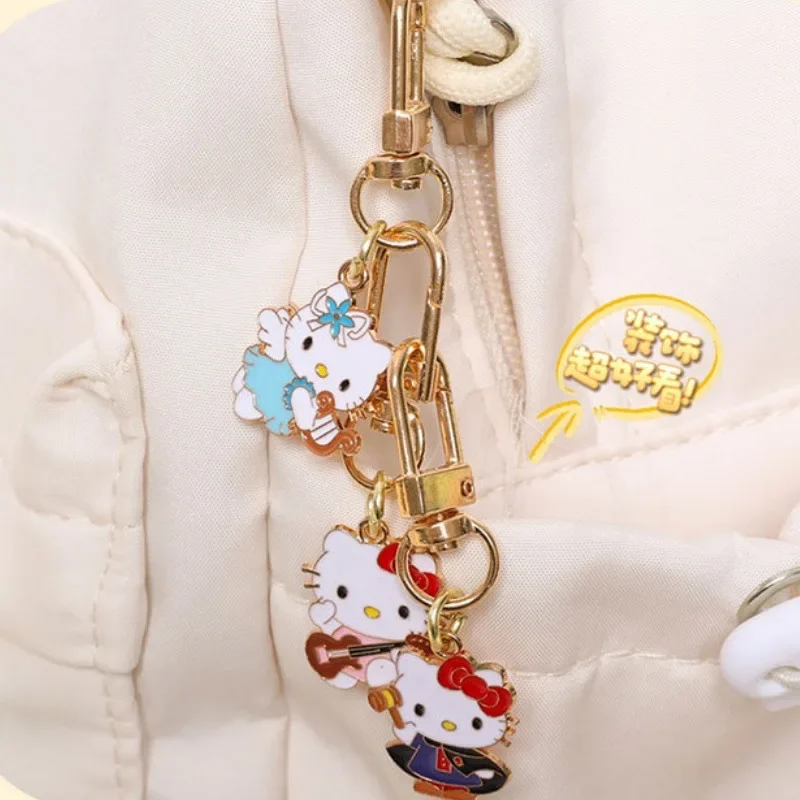 Miniso Sanrio Keychain Cartoon Hello Kitty Keyring Backpack Acrylic Pendant Sanrio Accessories Car Chain Bag Pendant Decoration