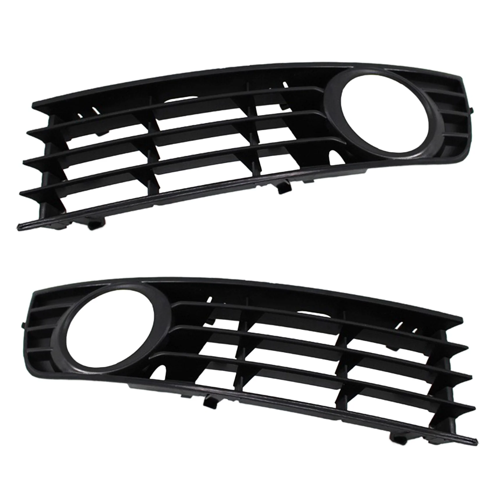 2Pcs Front Fog Light Lamp Grille Left and Right Car Light Grille for -Audi A4 B6 Sedan Avant Quattro 2001 - 2005