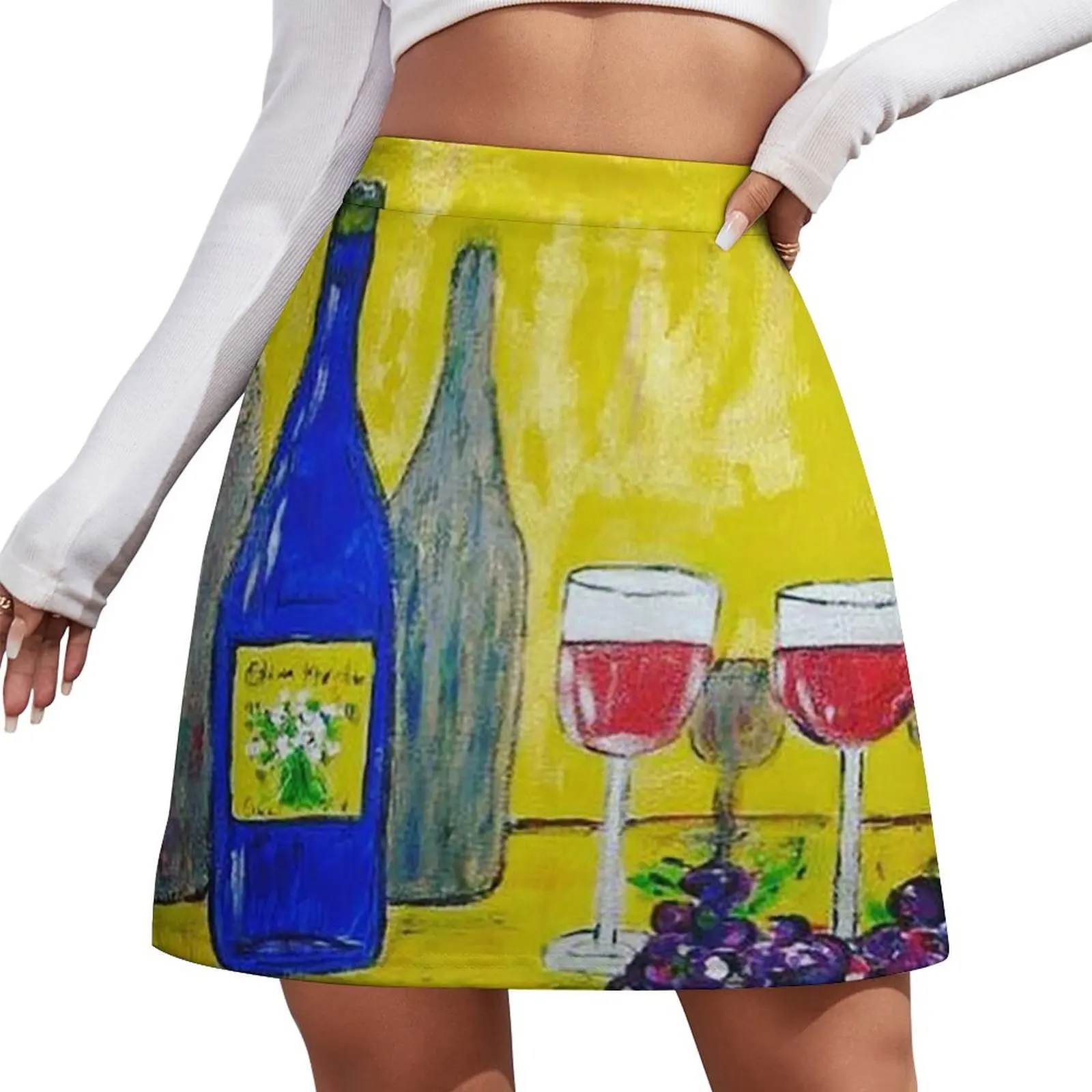

A Little Wine Please Mini Skirt night club outfit korean clothes ladies elegant social women's skirts dresses for prom