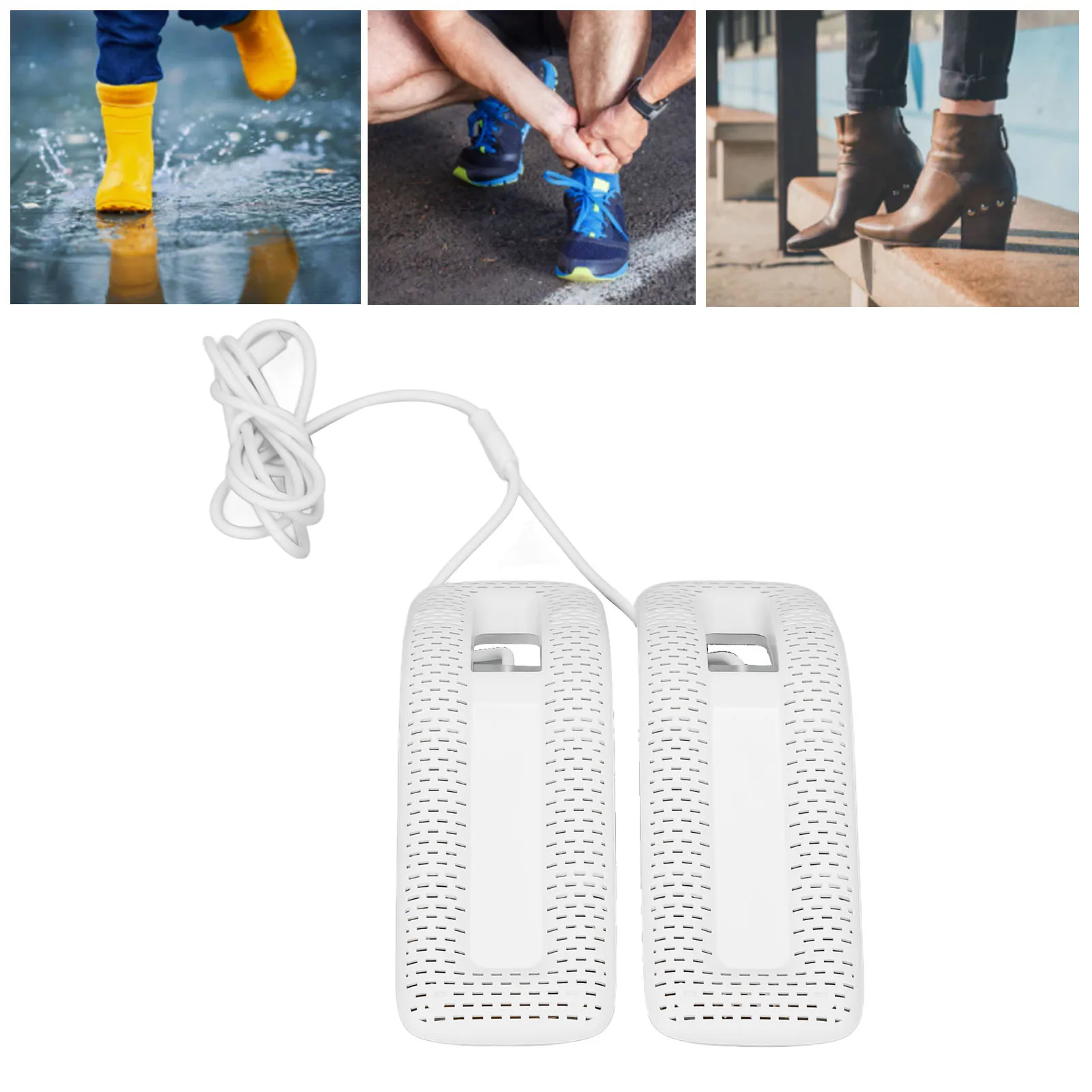 10W Shoe Dryer DC 5V 2A USB Powered Deodorizing & Waterproof Portable Shoe Dryer Boots & Gloves Dryer White