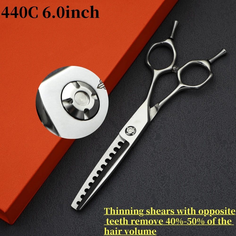 Professional Haircutting Scissors Thin hair scissors with teeth in the opposite direction Remove 10%-50% of hair volume 440C