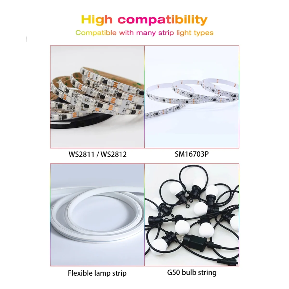 

Новый контроллер светодиодных лент 3C-RGB IC WS2811 WS2812, адресное цифровое управление освещением, концентратор динамического освещения, 9 эффектов