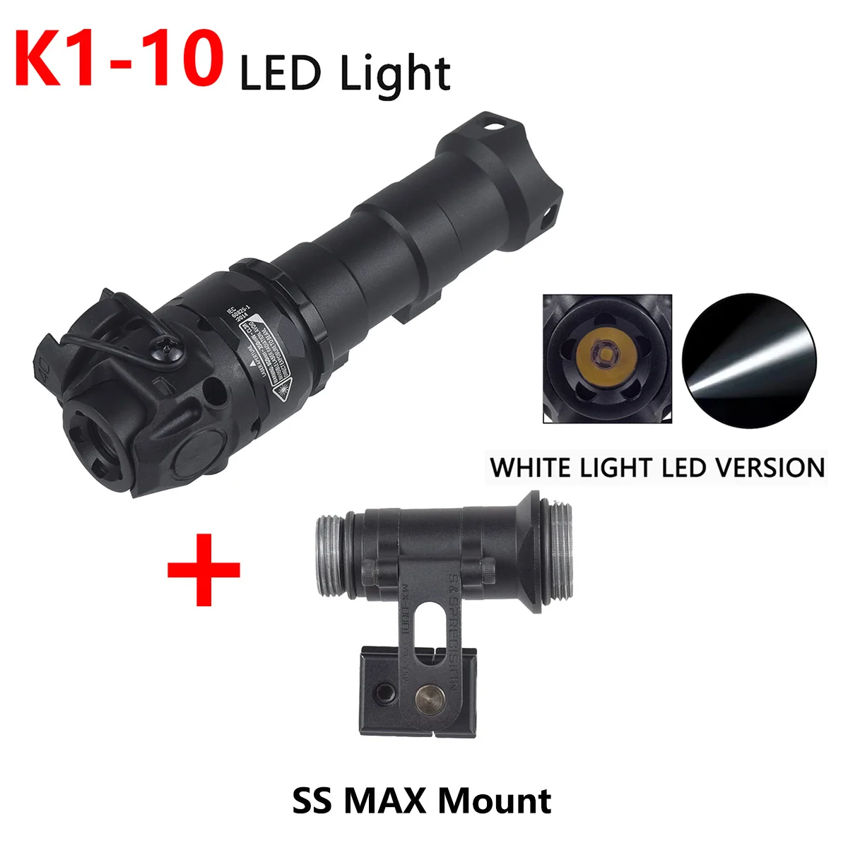 SureFire M300 M300B M300C M300V KIJI K1-10 Airsoft Scout Light With SS Max Mount For MICH2000 Fast Helmet ARC Flashlight Mount