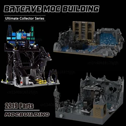 MOC Batcave's Batcomputer Building Blocks Movie Scene Architecture Technology Bricks Batmobile Collection Model Toys Xmas Gifts