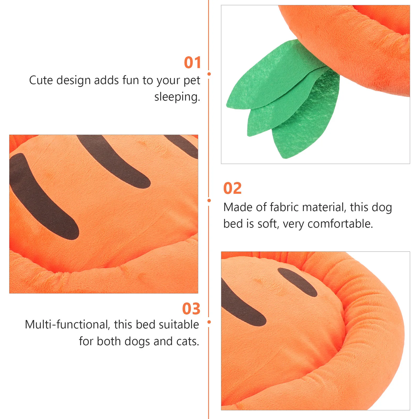 

Carrot Shaped Pet Sleeping Bed Small Dog Cat Bed Cartoon Nest Washable Soft Floor Mat For Puppies Kittens Nonslip Base Summer