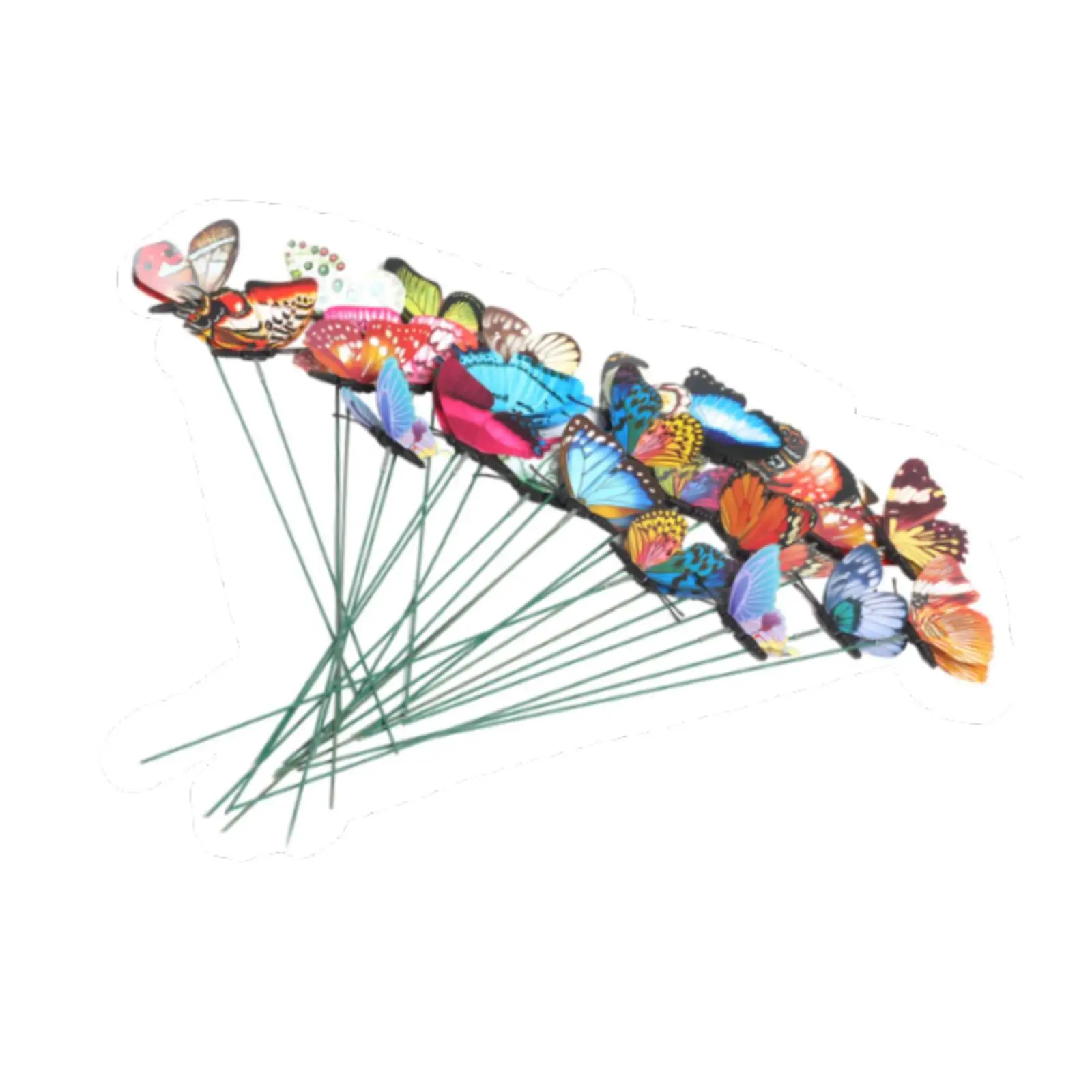 

50 шт. светящиеся садовые колья-бабочки, светящиеся в темноте украшения для двора