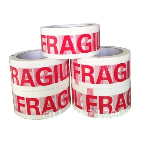 

Safety Adhesive Warning Tapes 66 Meters Fragile Red Sticker For Goods Packing Accessories Diy