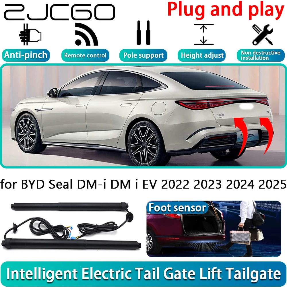 

ZJCGO for BYD Seal DM-i DM i EV 2022 2023 2024 2025 Car OEM Electric Powered Tailgate Power Liftgate Automatic Tailgate System