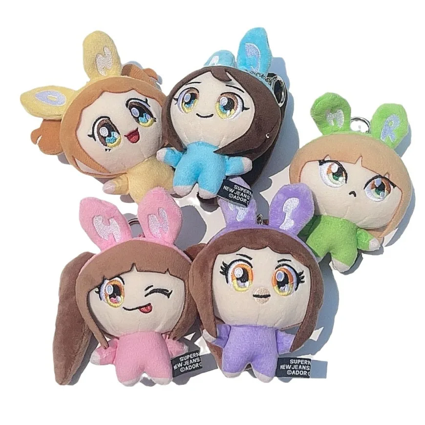 Anime NEWJEANS Plush Pendant Toys Minji Hanni DANIELLE Haerin Hyein Girls Stuffed Dolls Keychain Bag Decoration Plushies Gifts