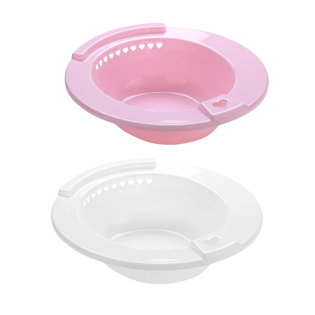 2 Pcs Bidet Portable Home Nursing Basin Bath Squat Free Folding Women Plastic Hip Tub Sitz Miss