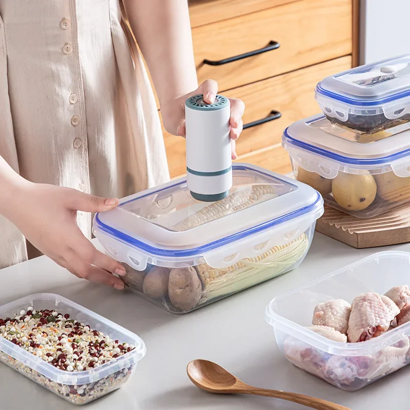 Microwaveable Vacuum Food Storage Box, Bento Box, Transparent Storage Container, Fridge Organizer, Food Sealing Organizer