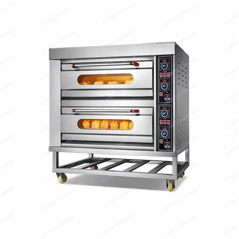

Double-layer four-plate large gas electric oven cake bread pizza baking equipment large oven