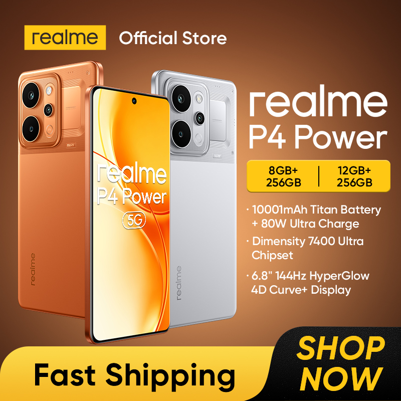  realme P4 Power 5G Smartphone 10001mAh Battery 80W Charge 50MP Sony OIS Camera 6.8" 144Hz Curved Display NFC