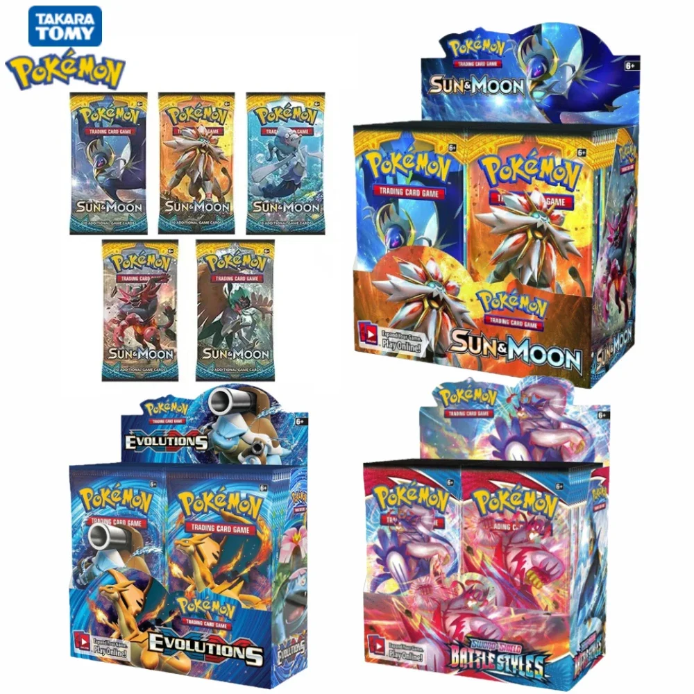 Pokémon Cards TCG: 324Pcs Scarlet & Violet Evolutions Booster Box 36 Pack Box Rare Booster Pack Vamx Collectible Card Toys Gifts