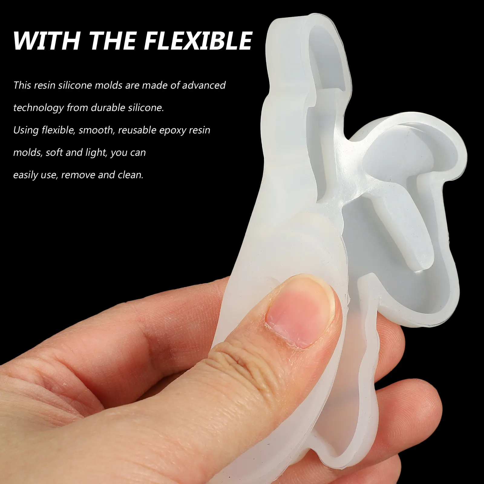 5Pcs Silicone Fu Character Mold Flexible Reusable DIY Epoxy Crafts New Year Wall Decor Chinese New Year Supplies