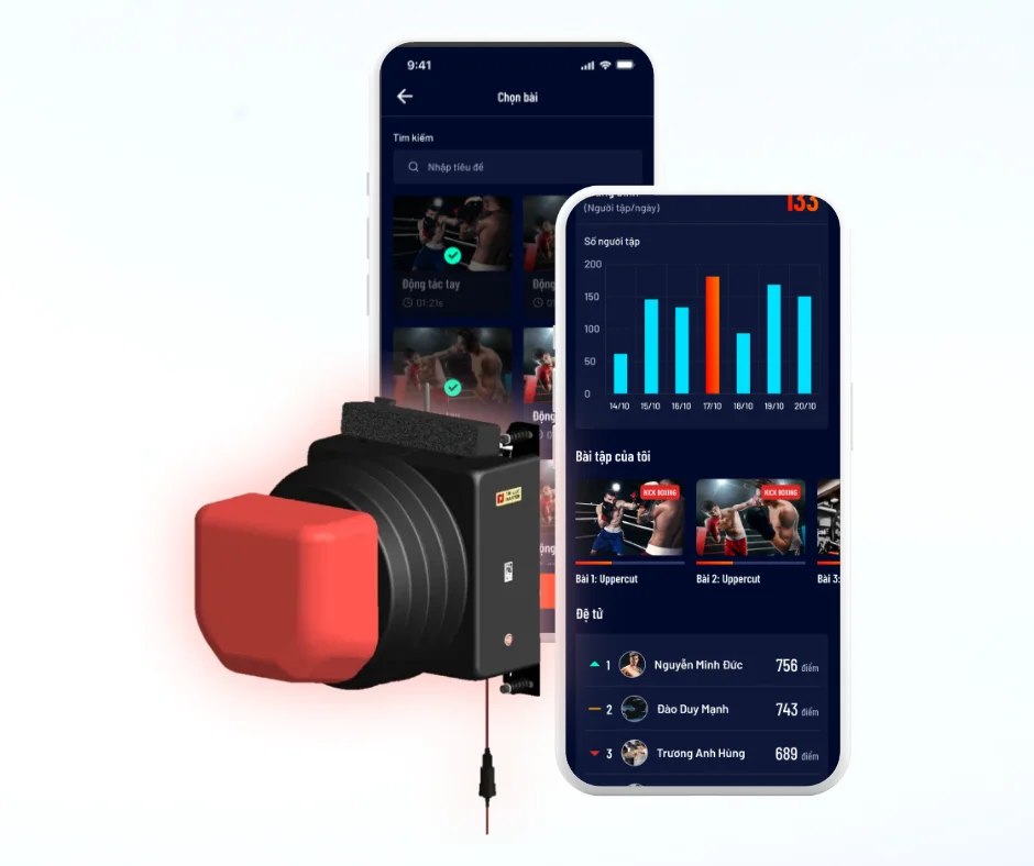 Smart macchina da allenamento per boxe a parete con alimentazione AI Reflex & Punch Force Tracker con LED e musica per la casa e la palestra