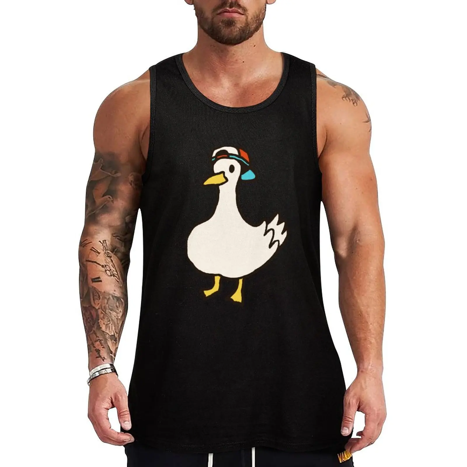 

Oozora Dancing Duck Shuba Shuba Meme Tank Top Gym man Sleeveless T-shirt gym shirts