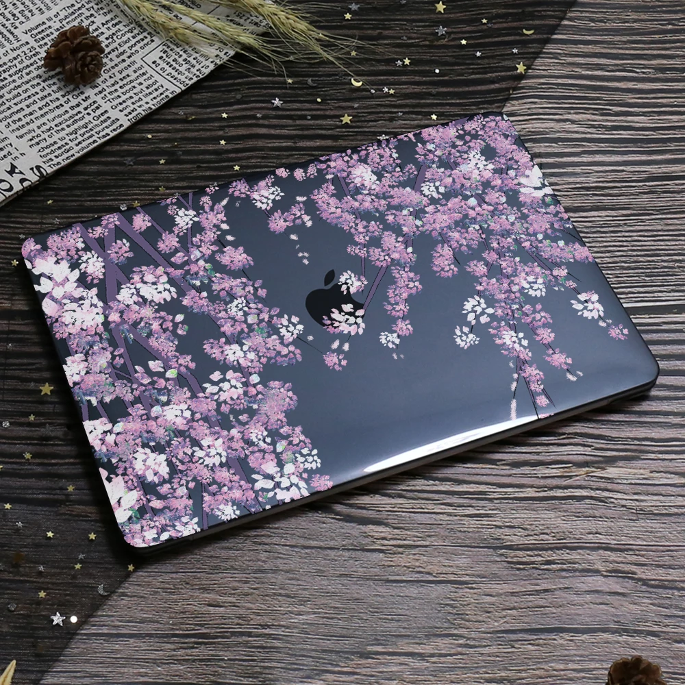 Cherry Blossom UV Print Laptop Case for MacBook Neo 13 2026 A3404 Case A18 Shell for MacBook Air 13 15 Pro 14 16 M4 M3 M2 Cover