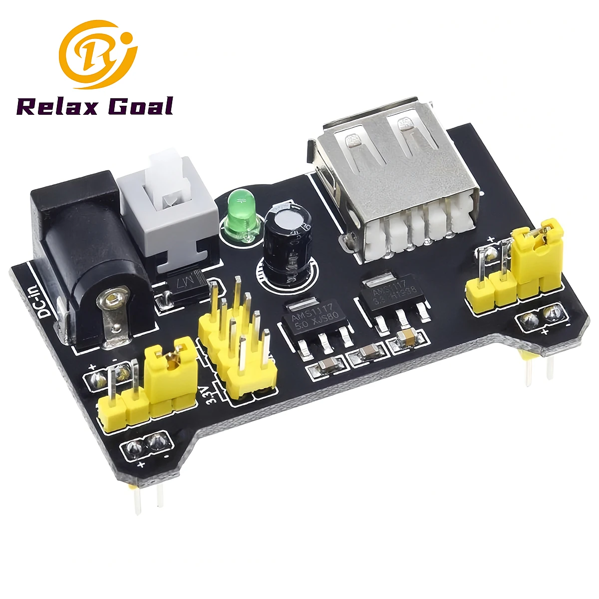 1-3PCS MB102 3.3V 5V Breadboard Power Supply Module for Arduino Board Solderless Breadboard DC 6.5-12V / USB Power Supply Module