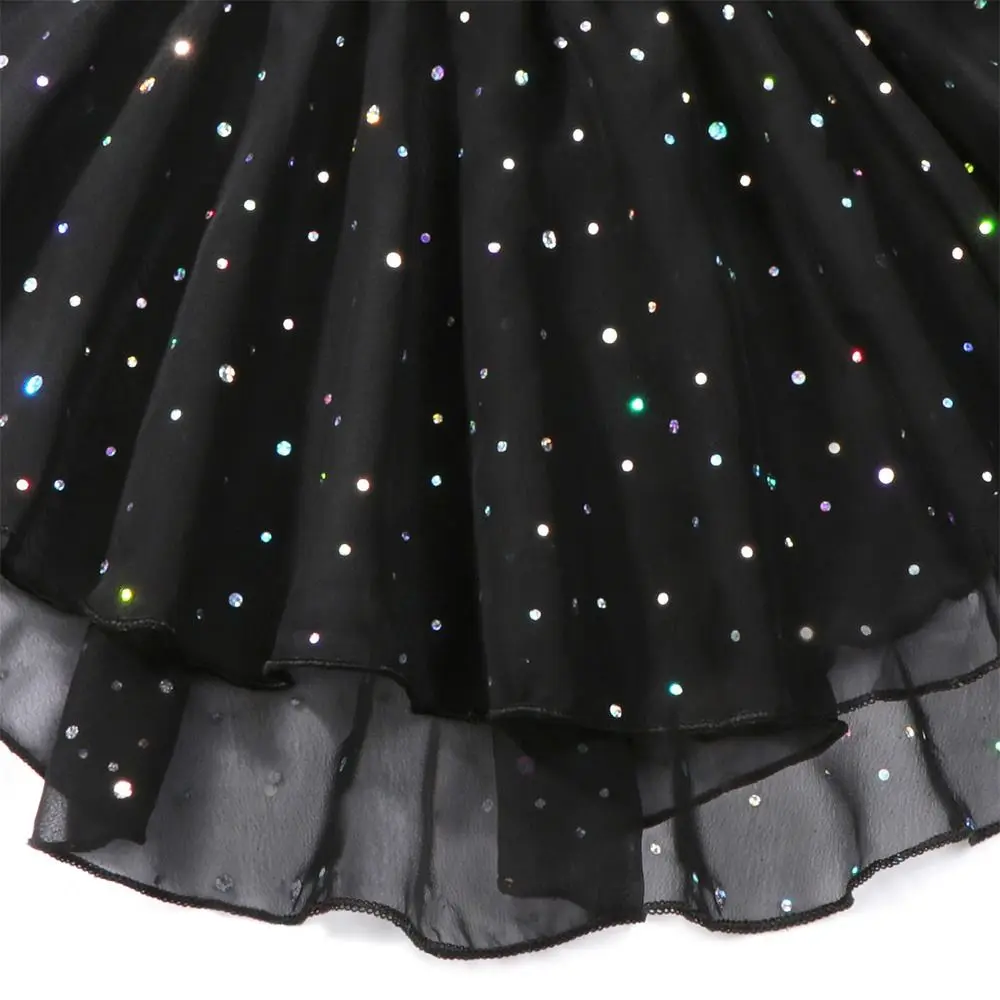 Vestido de Ballet de manga larga a la moda, ropa de actuación de algodón con lentejuelas, vestido de fiesta moderno, vestido de princesa para baile