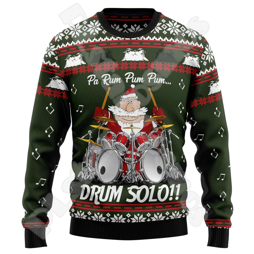 Pull à Manches sulfpour Halloween et Noël, Vêtement Vintage, Rétro, Graffiti, Imprimé 3D, Harajuku, Décontracté, Drôle, Hiver