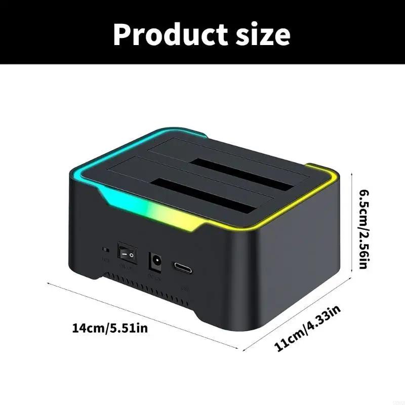 

G99B Double Slot Hard Dock Intelligent Cloning Type C for 3.5 2.5inch Hard Disk