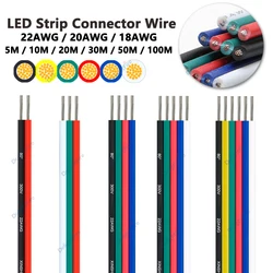 Cavo connettore LED 5-100m Cavo LED 2/3/5/6 pin Cavo di prolunga RGB 2 4 pin per striscia LED WS2812B Pixel Luce SM JST Connettori