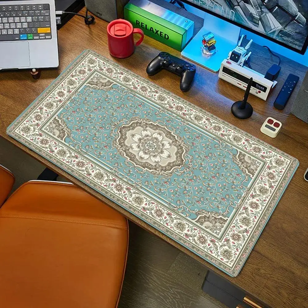 Persian Carpet Mysterious Retro Mouse Pad Pc Gamer Mousepad Rubber Mouse Mat Gaming Speed Keyboard Pads Office Rubber Desk Mat