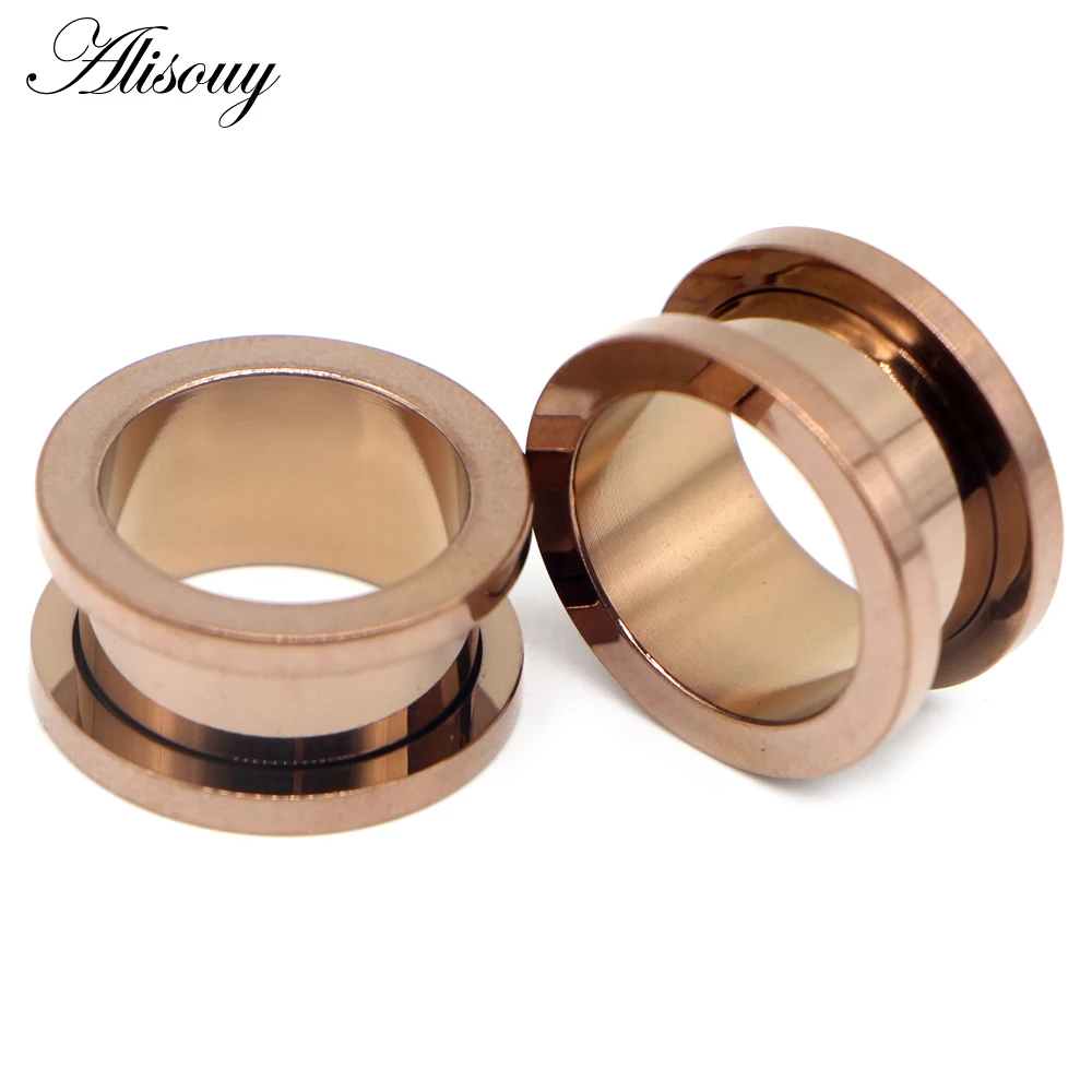 Alisouy 1PC 2-30mm Ohr Messgeräte 316L Edelstahl Ohr Tunnel Plugs Piercing Schmuck Ohr Bahren Expander Plugs und Tunnel – Detail 13