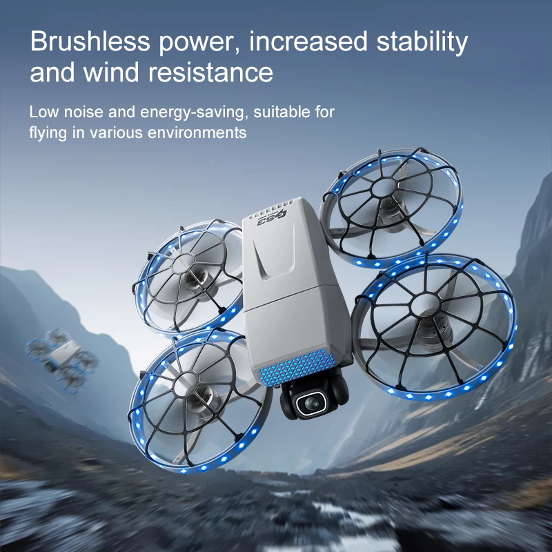 طائرة بدون طيار G63 قابلة للطي مع كاميرا 8K HD شاشة كبيرة 2.4G WIFI FPV محرك بدون فرشاة تدفق بصري تحوم كوادكوبتر للتصوير الفوتوغرافي