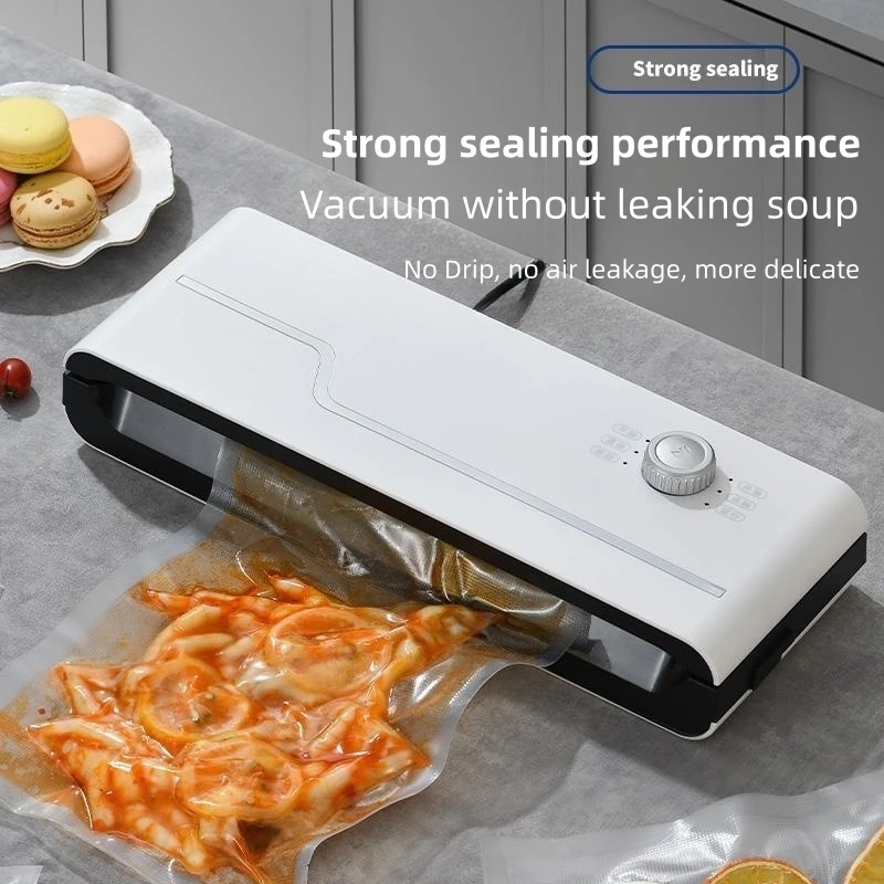 Máquina automática de conservación de sellado al vacío, envasado comercial de cocina, máquina de sellado al vacío, compresión de bolsas de alimentos, 220V