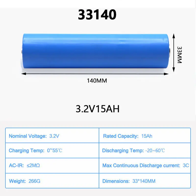 Victpower 33140 3.2V 15AH 20Ah 30Ah EV LF 20AH Cylinder Cell C40 Cylindrical Lifepo4 3.2v Lifepo4 Battery Lifepo4 Cell